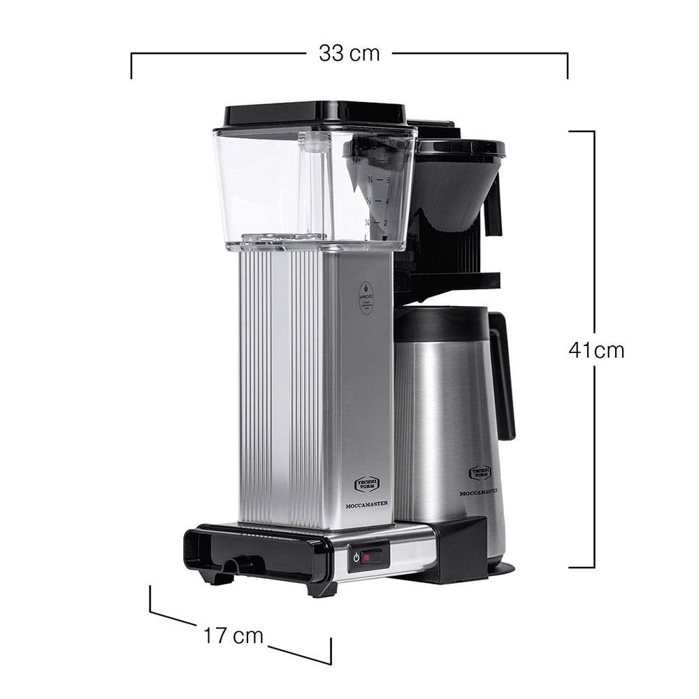 Moccamaster 79401 Kbgt, Filterkaffeemaschine, Polished Silver, 1.25l