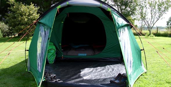 Tienda Tipo Túnel Coleman Chimney Rock 3 Plus Verde, Gris