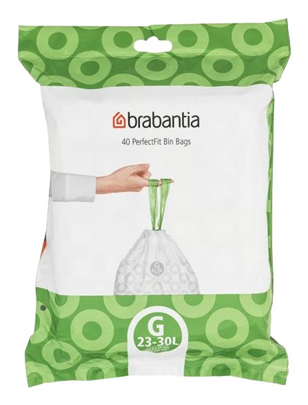 EAN 8710755375668 - Brabantia 8710755375668 bolsa para basura 30 L Gris, Blanco 40 pieza(s) imagen 1