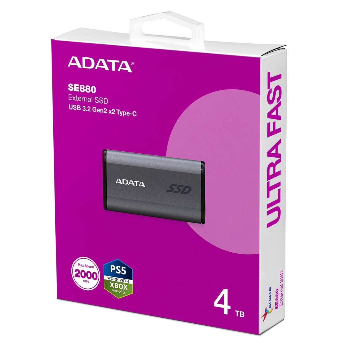 EAN 4711085945570 - ADATA Elite SE880 4 TB USB Tipo C USB 3.2 Gen 2x2 Gris imagen 12