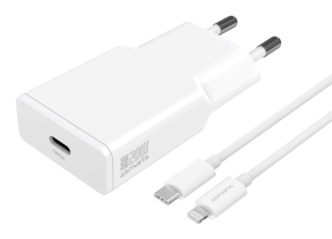 EAN 4252011910359 - 4smarts 540020 cargador de dispositivo móvil Smartphone, Tableta Blanco Corriente alterna Carga rápida In imagen 1
