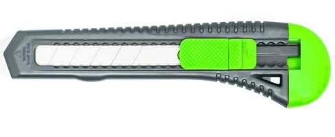 Q-Connect Kf10632 Cúter Verde, Gris, Metálico Cúter De Cuchillas Intercambiables