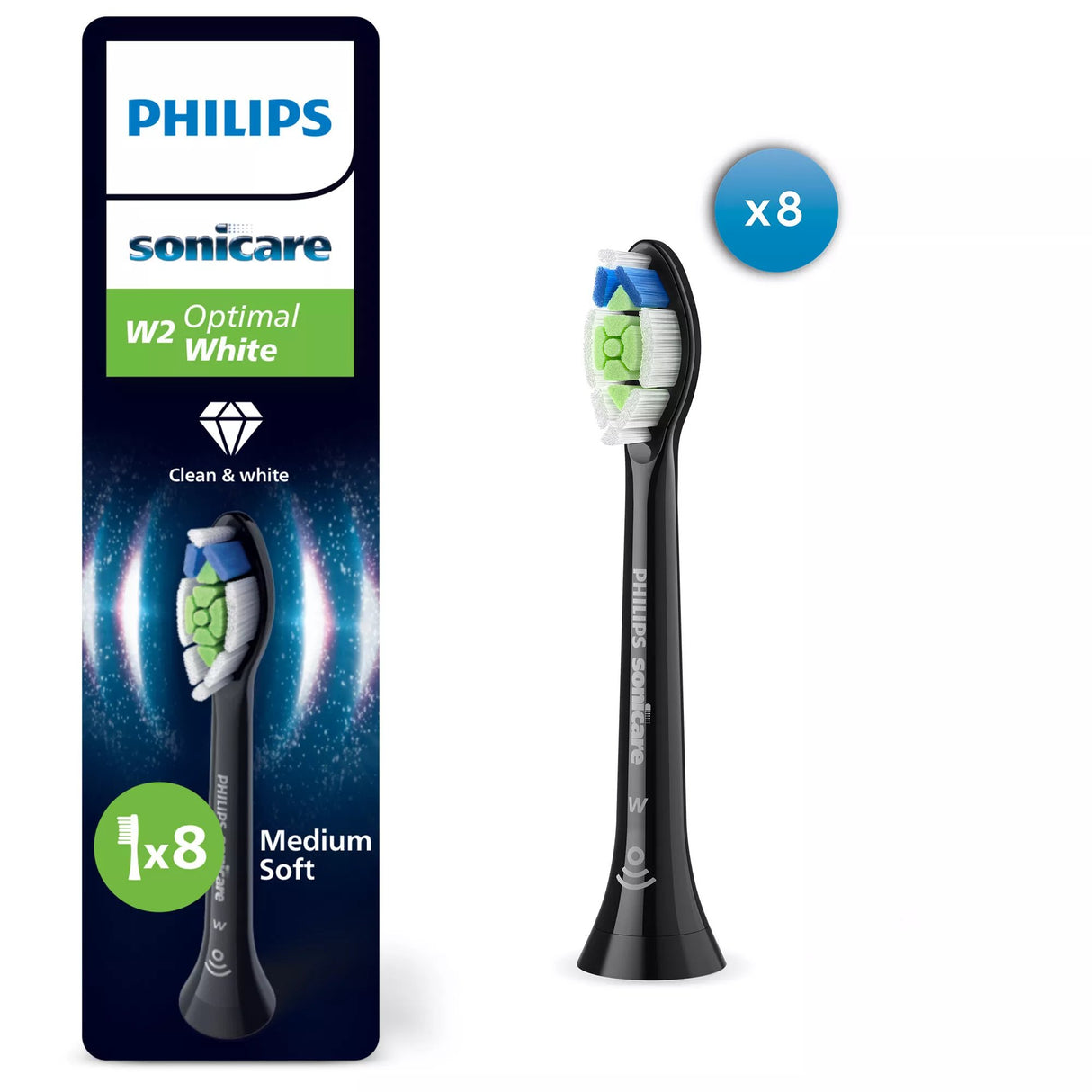 EAN 8720689036467 - Philips HX6068/88 cepillo de cabello 8 pieza(s) Negro imagen 1