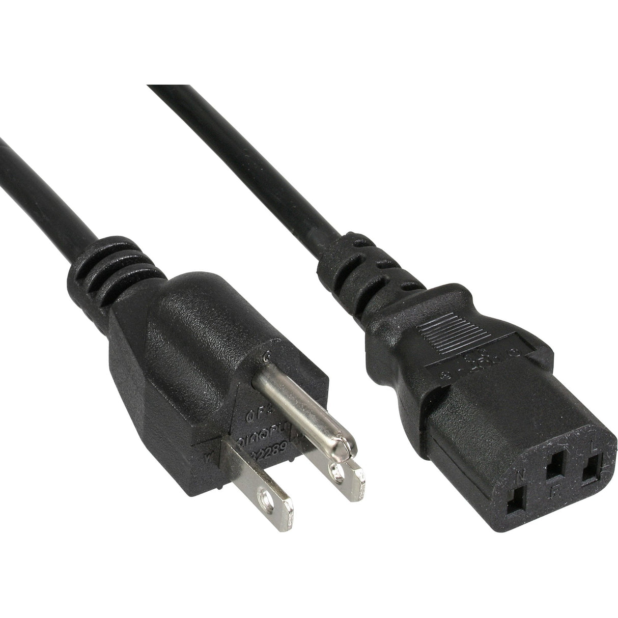 Cable De Alimentación Inline, Enchufe De Ee. Uu. A Conector Iec C13 De 3 Pines, Negro, 3,0 M
