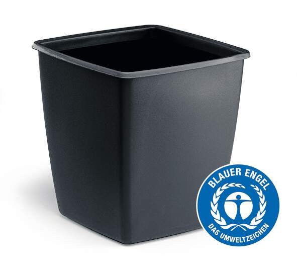 Papelera Durable Optimo 18l Cuadrada Antracita