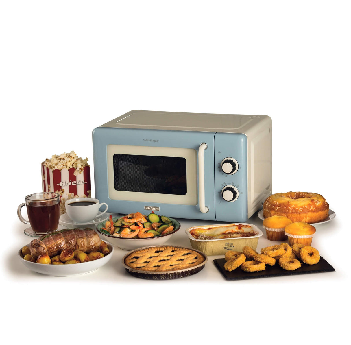 EAN 8003705124011 - Ariete Vintage Line 3960/05 Azul claro Solo microondas Encimera 20 L 800 W imagen 2