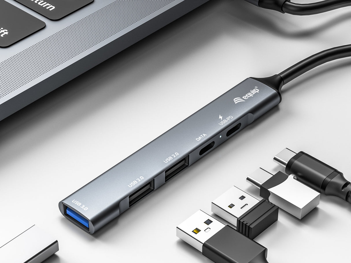 Equip Usb-C Hub 5-Port 3.0/C->4x3.0