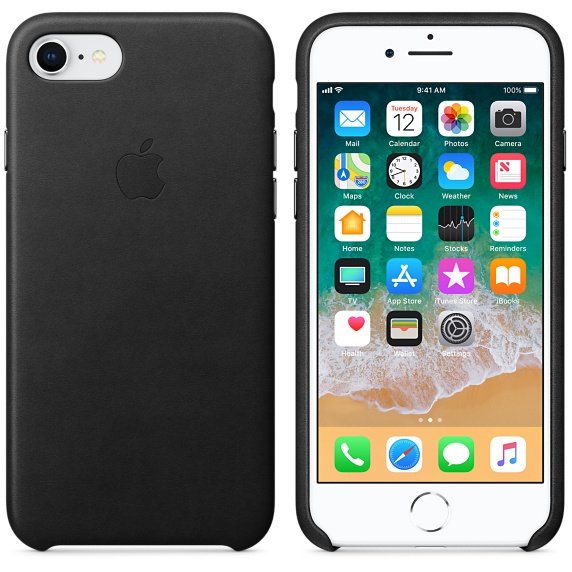 Apple Funda Iphone 8 / 7 Leather Case Negro - Mqh92zm/A