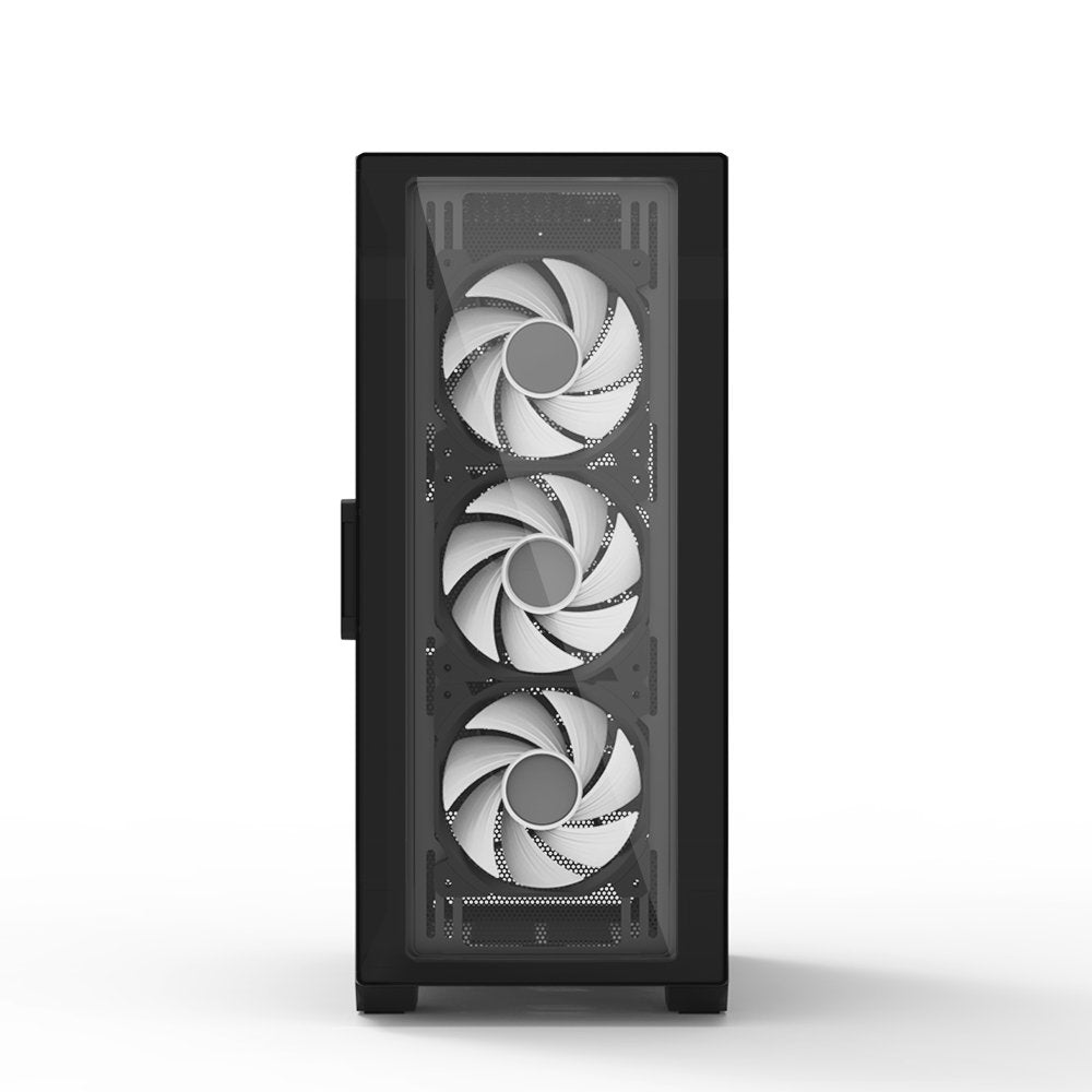 Caja Pc Zalman I3 Neo Tg Mid Tower Negro Rgb Fan X4