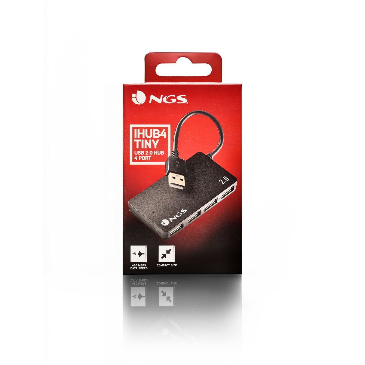EAN 8435430621075 - NGS IHUB4 TINY USB 2.0 480 Mbit/s Negro imagen 6