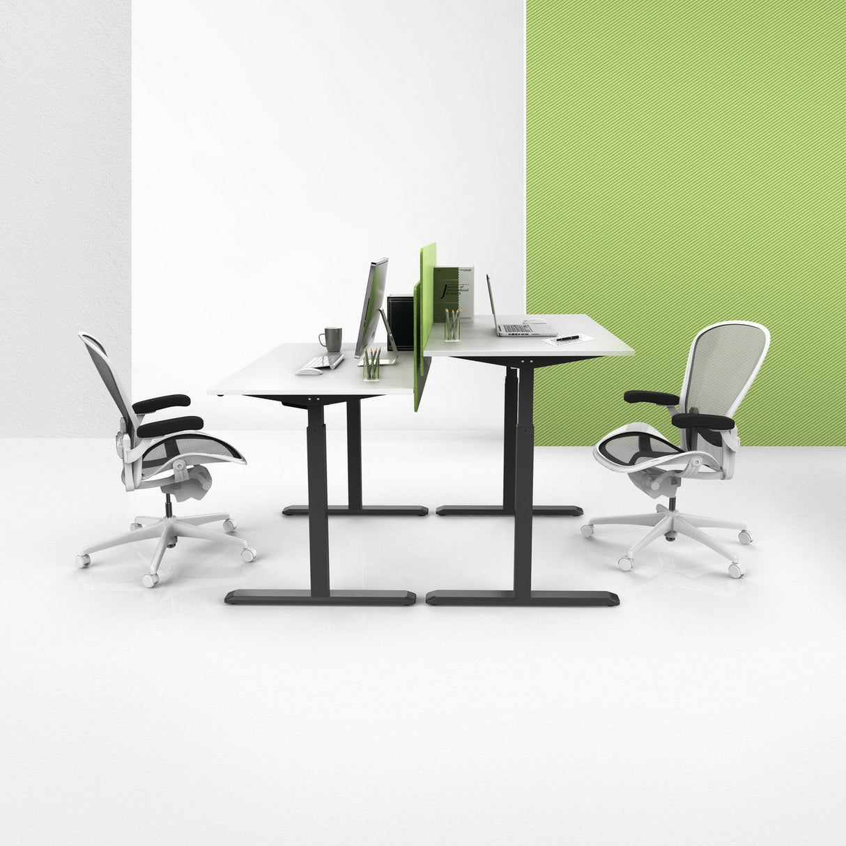 Aisens Bastidor De Escritorio Motorizado - Altura Ajustable Panel De Control - 80kg - Negro