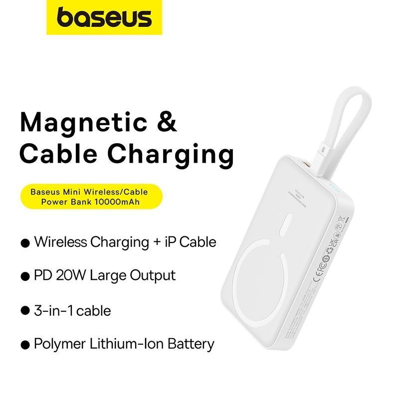 EAN 6932172642693 - Baseus MAGSAFE MINI WIRELESS POWERBANK 10.000 MAH 20W-BEYAZ batería externa Polímero de litio 10000 mAh B imagen 5