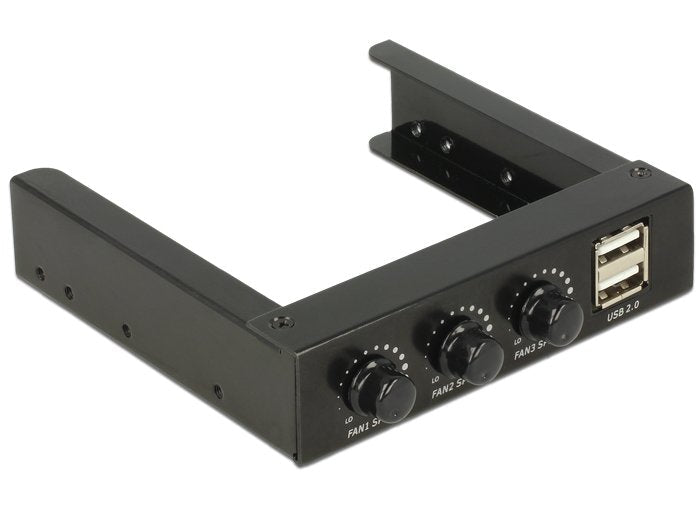 Delock 3.5" Front Panel > 2 X Usb 2.0 And Fan Control - Anschlüsse Am Vorderen Bedienfeld Des Speicherschachts - Usb 2.0 X 2