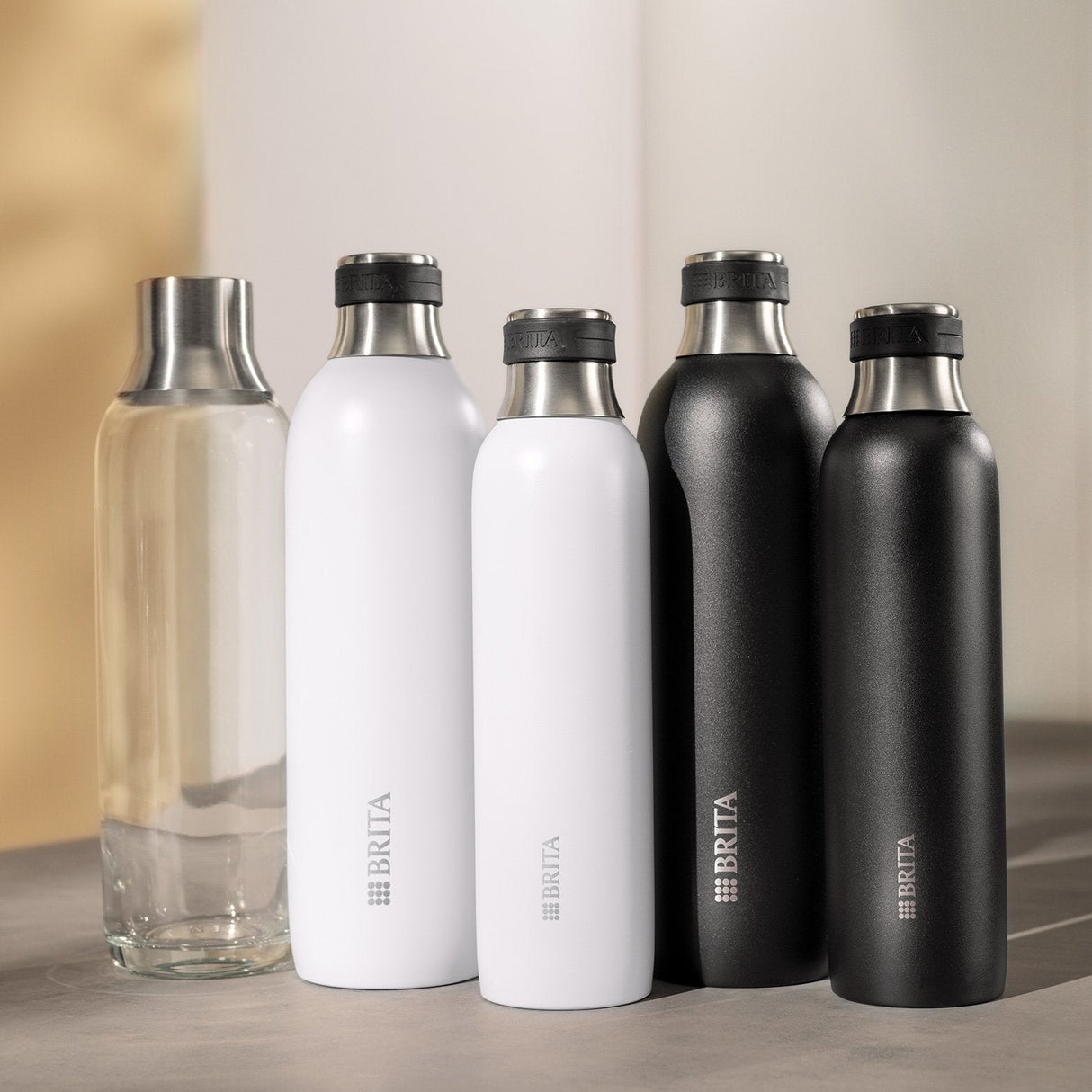 Brita Sodatrio Glass Bottle Pack 2