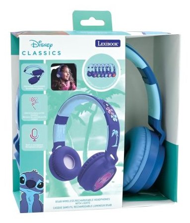 Auriculares Inalambricos Luminosos Bluetooth Stitch Disney