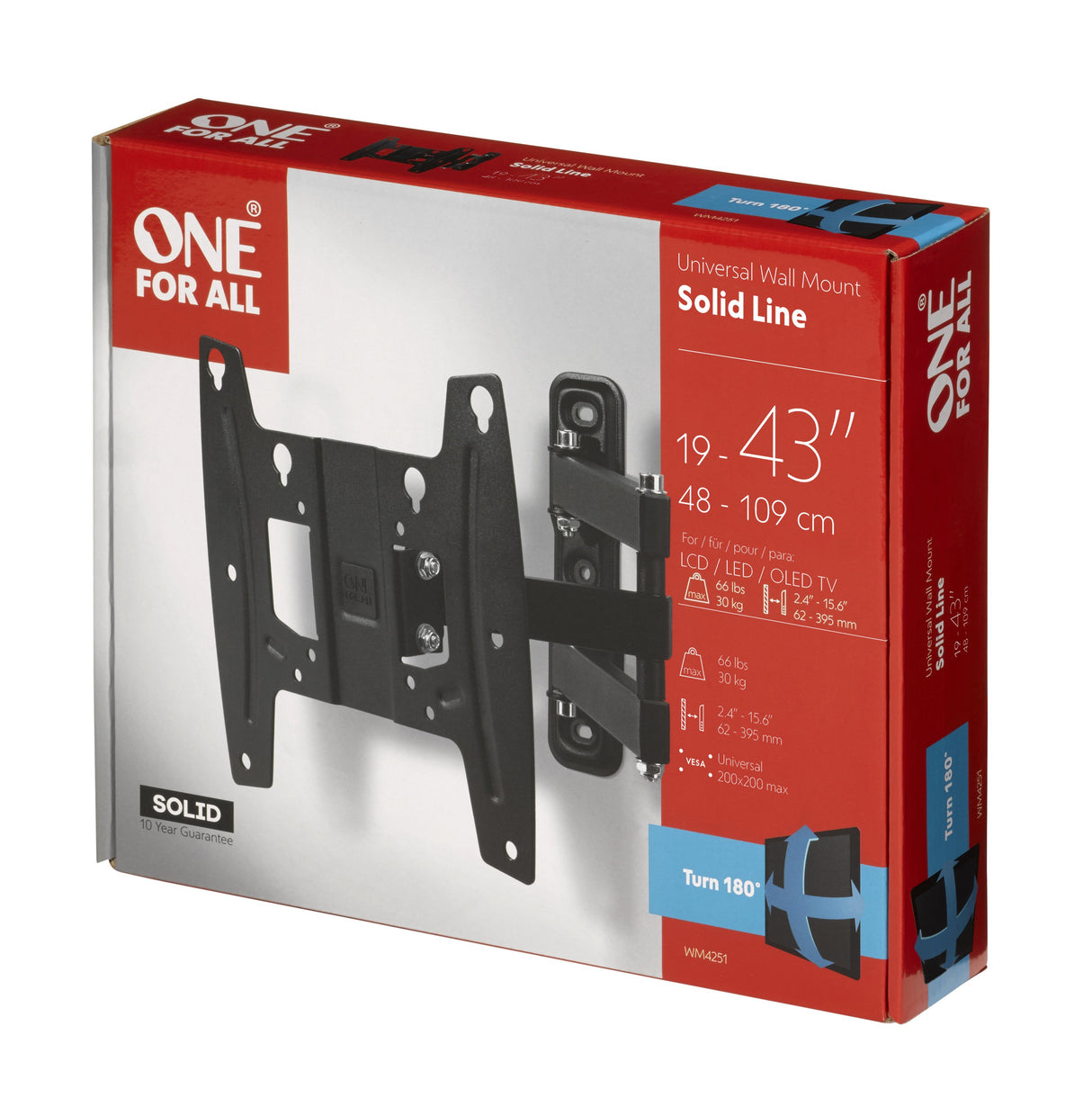 EAN 8716184064432 - One For All WM4251 109,2 cm (43") Negro imagen 2