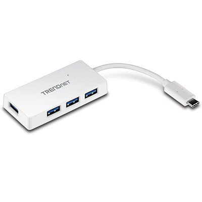 EAN 0710931180084 - Trendnet TUC-H4E hub de interfaz USB 3.2 Gen 1 (3.1 Gen 1) Type-C 5000 Mbit/s Blanco imagen 1