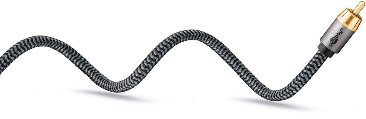 Goobay Más Mono Cinch Cable Negro/Plateado, 2 Metros 65296