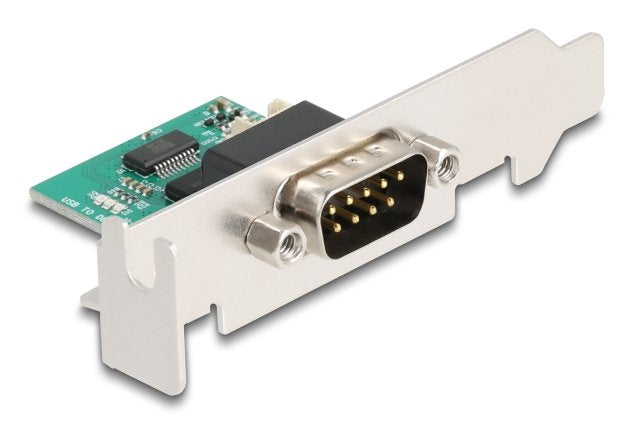 Delock 90892 Convertidor De Usb A Rs-232 Ftdi Ft231xs Usb 2.0 Con Conector De Pines Macho A D-Sub 9 Macho, Con Soporte De Bajo Perfil Y Cable De 30 Cm