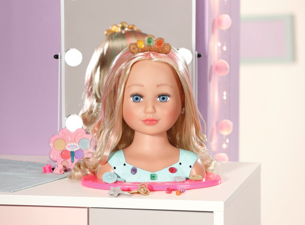 Zapf Creation Baby Born® Sister Styling Head Princess, Cabeza De Maquillaje Y Peluquería 835432