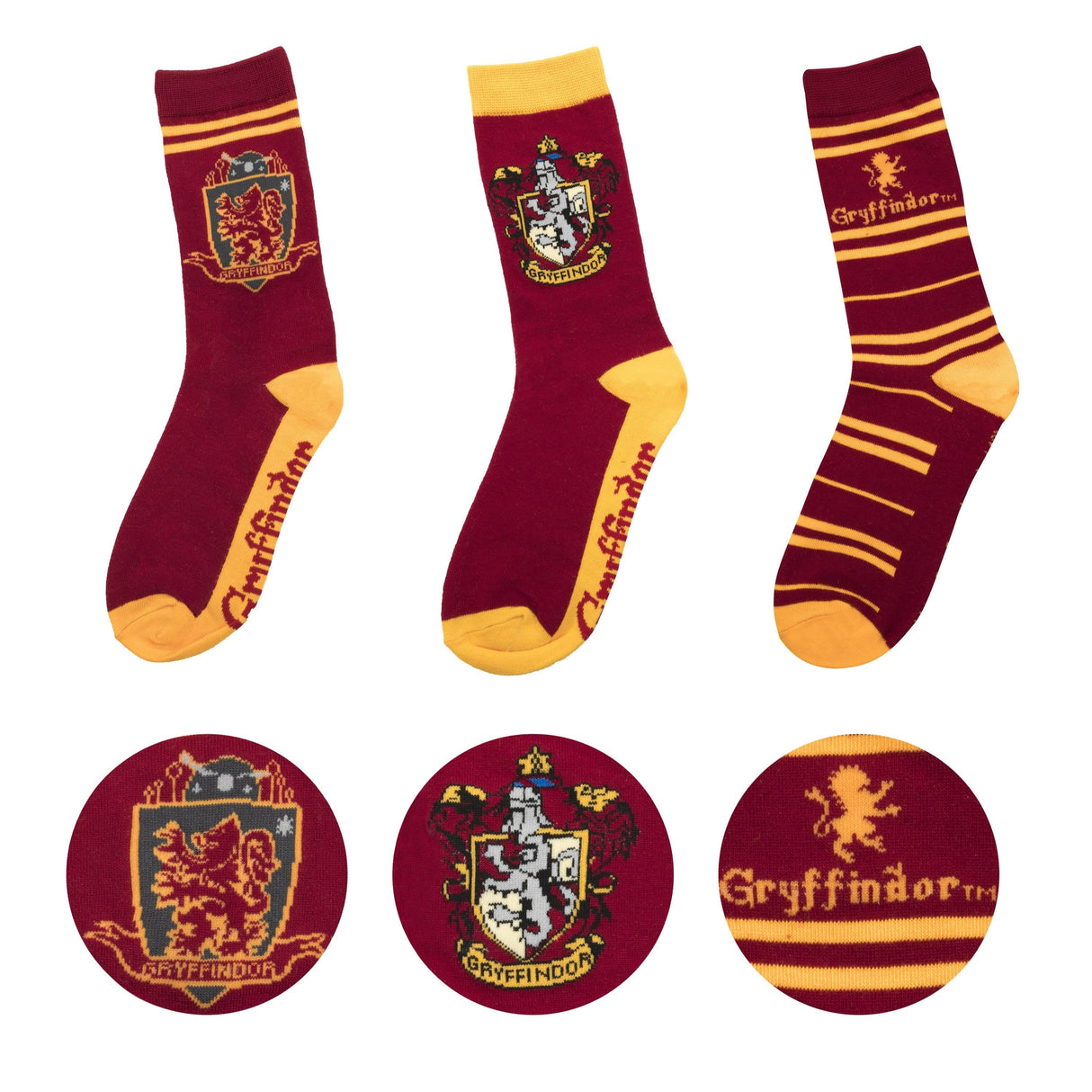 Set 3 Calcetines Gryffindor Harry Potter