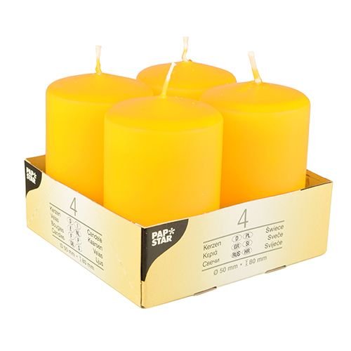 Candle Papstar Kerzen 8 Cm Amarillo