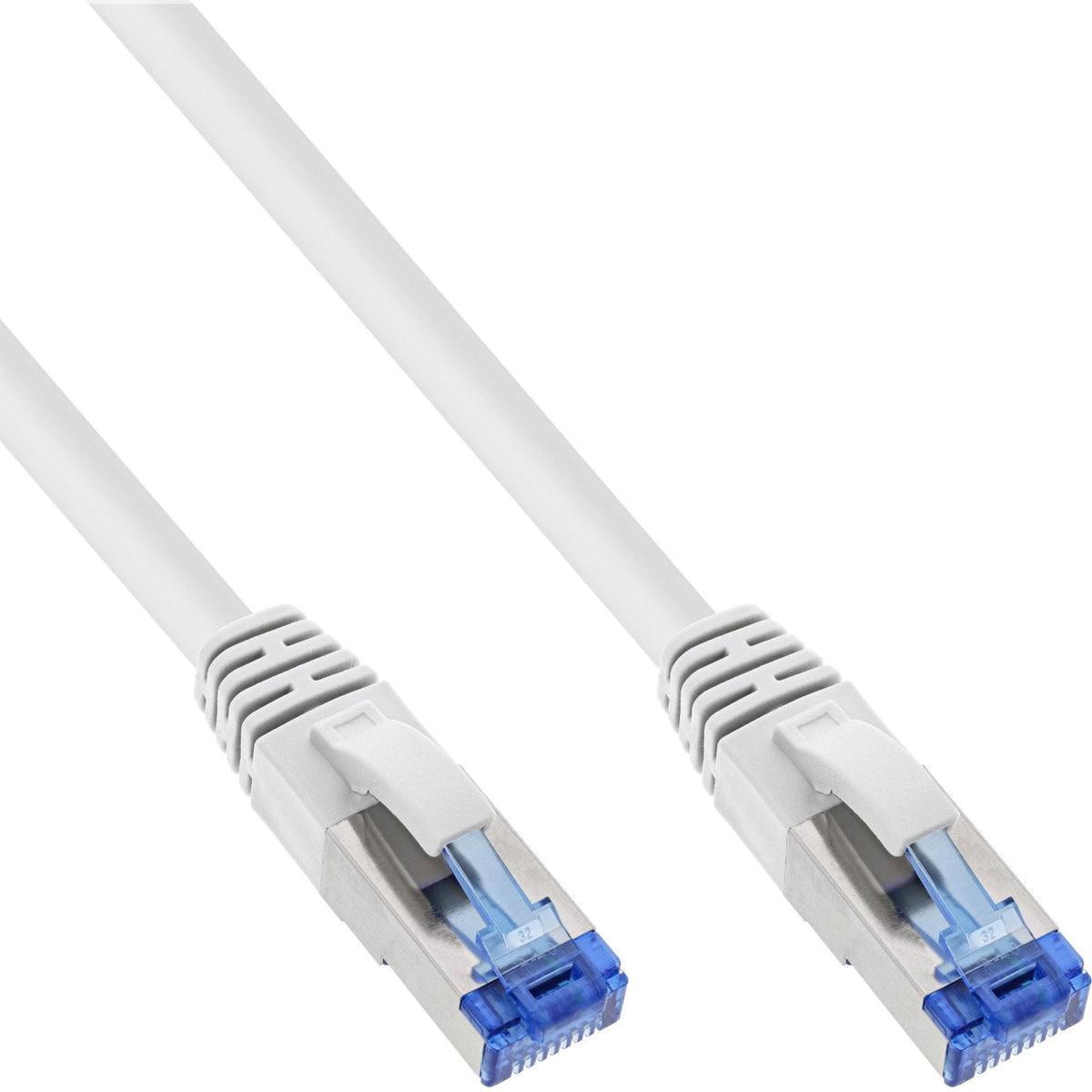 70 Piezas Bulk-Pack Inline Cable De Red S/Ftp Pimf Cat.6a Libre De Halógenos 500mhz Blanco 1m