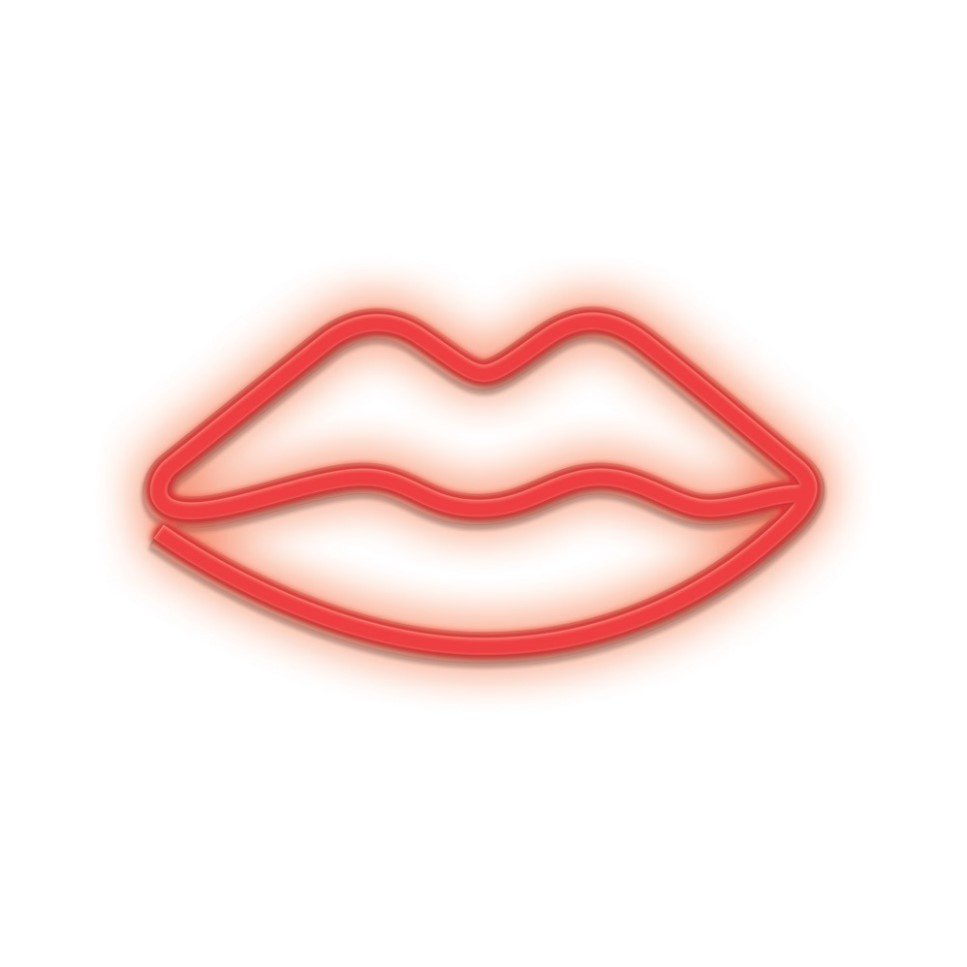 Lampara Forever Neon Led Lips Red