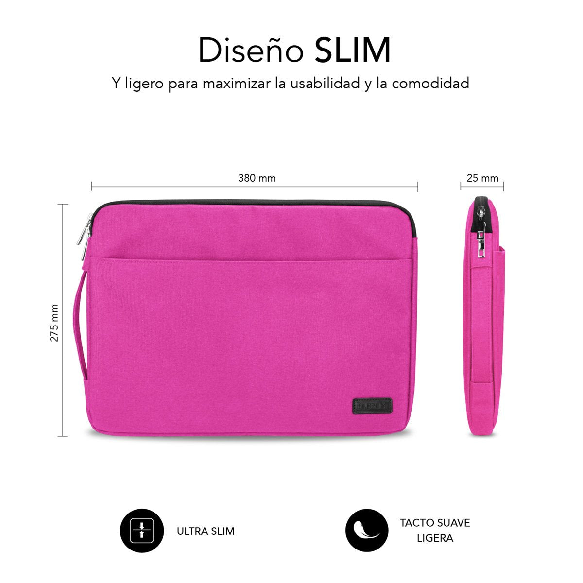 Funda Subblim Ordenador Urban Laptop Sleeve 15,6" Pink