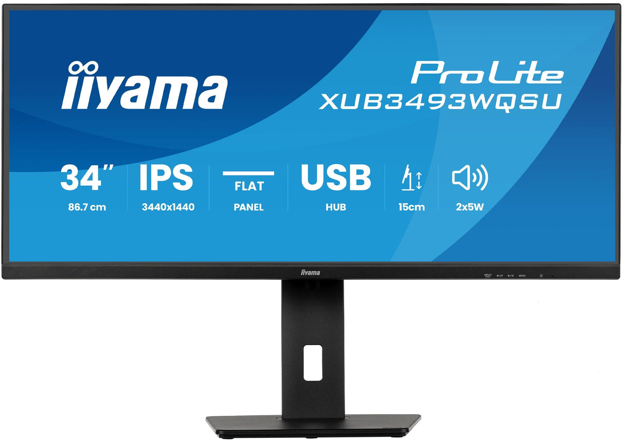Iiyama Xub3493wqsu-B6 86,36cm 34zoll Uw Ips-Panel 3440x1440 120hz 21:9 400cdm 1000:1 1ms