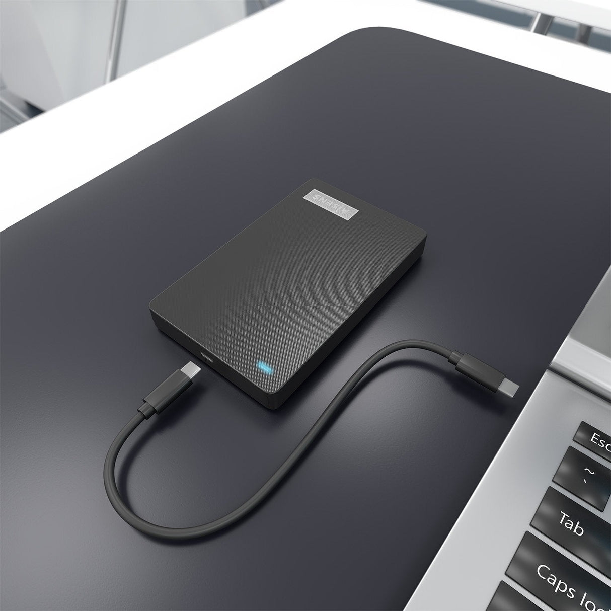 Aisens Caja Externa 2,5&Quot; Ase-2541b 9.5mm Sata A Usb-C Usb3.1 Gen1, Negra