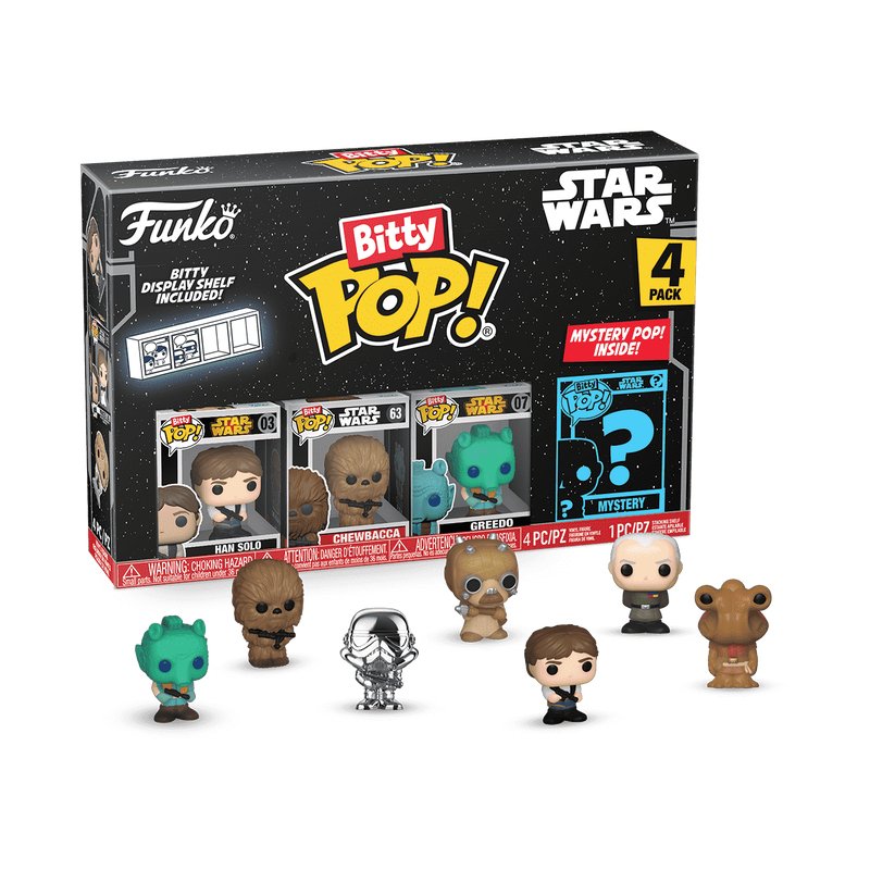 Blister 4 Figuras Bitty Pop Star Wars Han Solo