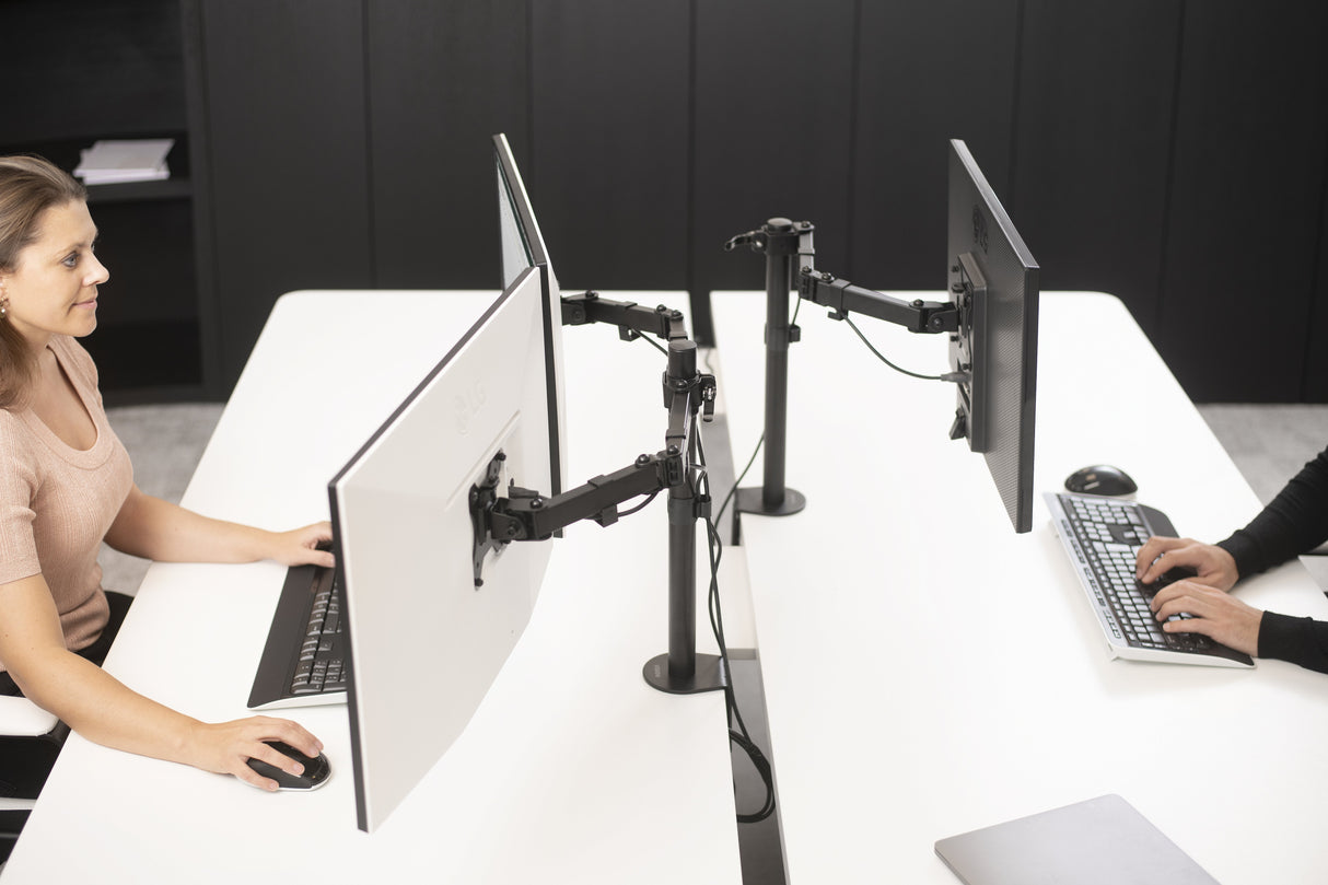 Vision Vfm-Dpd Monitor Desk Postmontaje En El Escritorio Para 2 Pantallas Lcdaceronegrotamao De Pantalla: 13"-27"