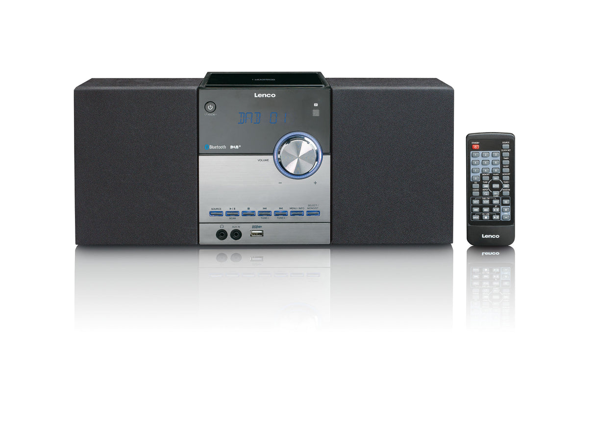 EAN 8711902039532 - Lenco MC-150 sistema estéreo portátil Analógico y digital 22 W DAB, DAB+, FM, PLL Negro, Plata Reproducci imagen 1