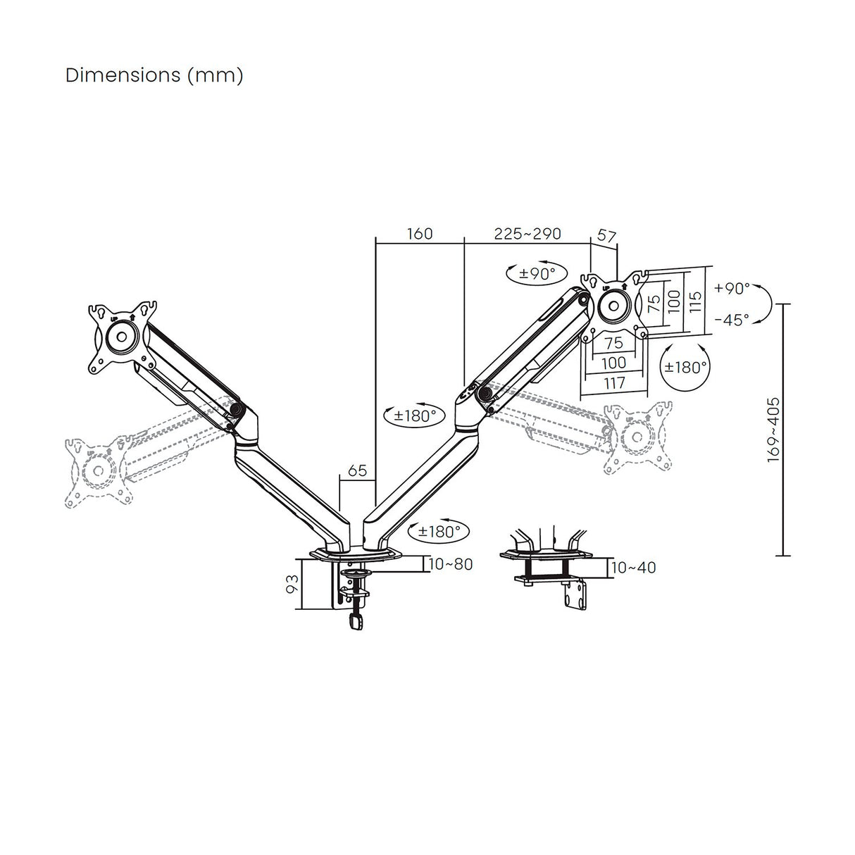 EAN 8435739904619 - AISENS DT32TSR-439 soporte para monitor 81,3 cm (32") Escritorio imagen 7