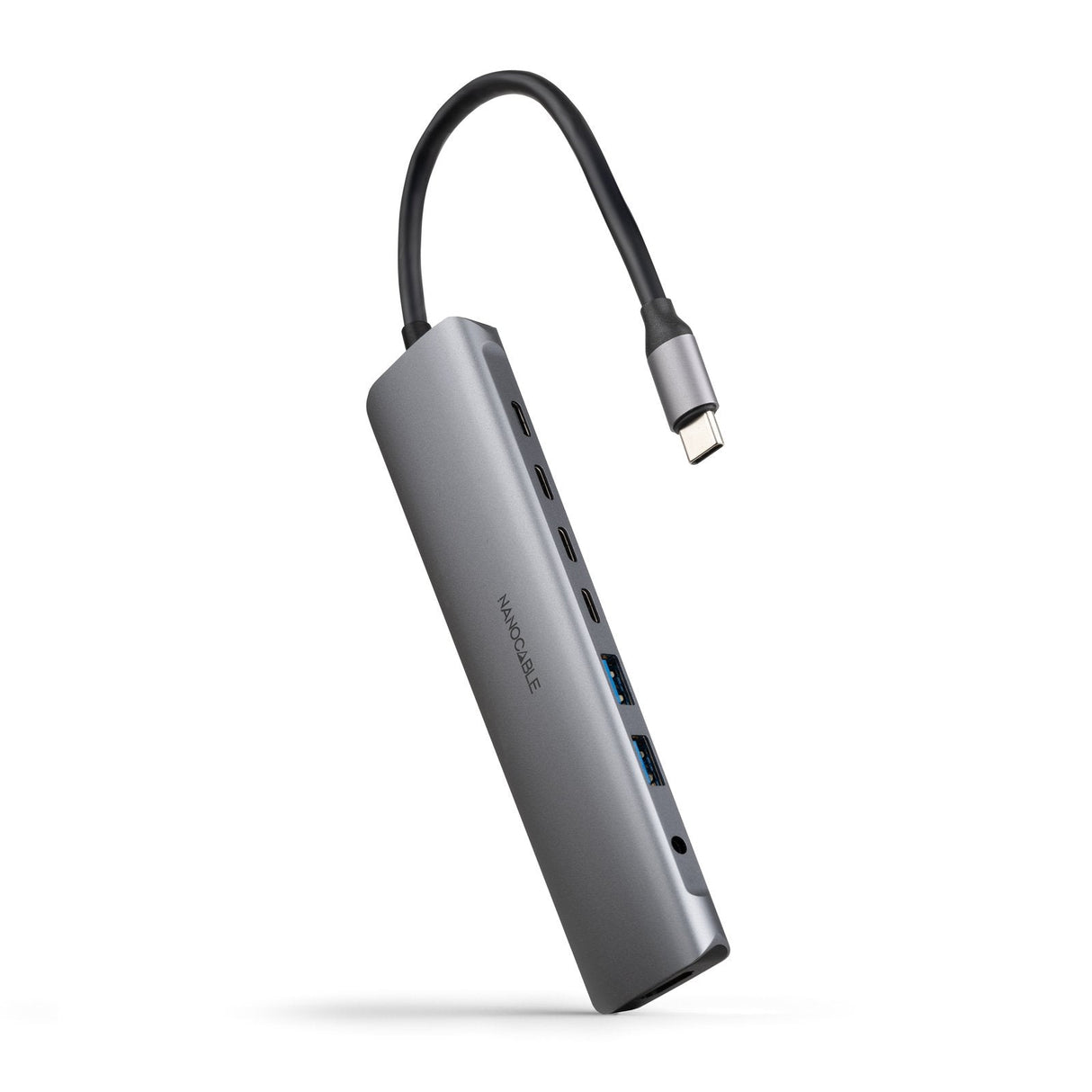 Docking Tipo-C Nanocable 10.16.4608 2xusb 3xusb Tipo-C 1xhdmi 4k 1xjack 3.5 1xusb Tipo-C Pd Gris