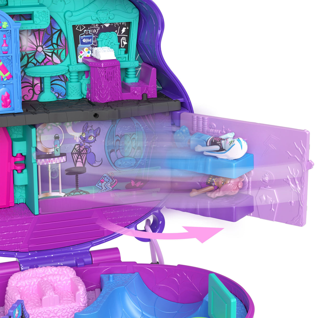 Figurki Polly Pocket Monster High Zestaw Kompaktowy