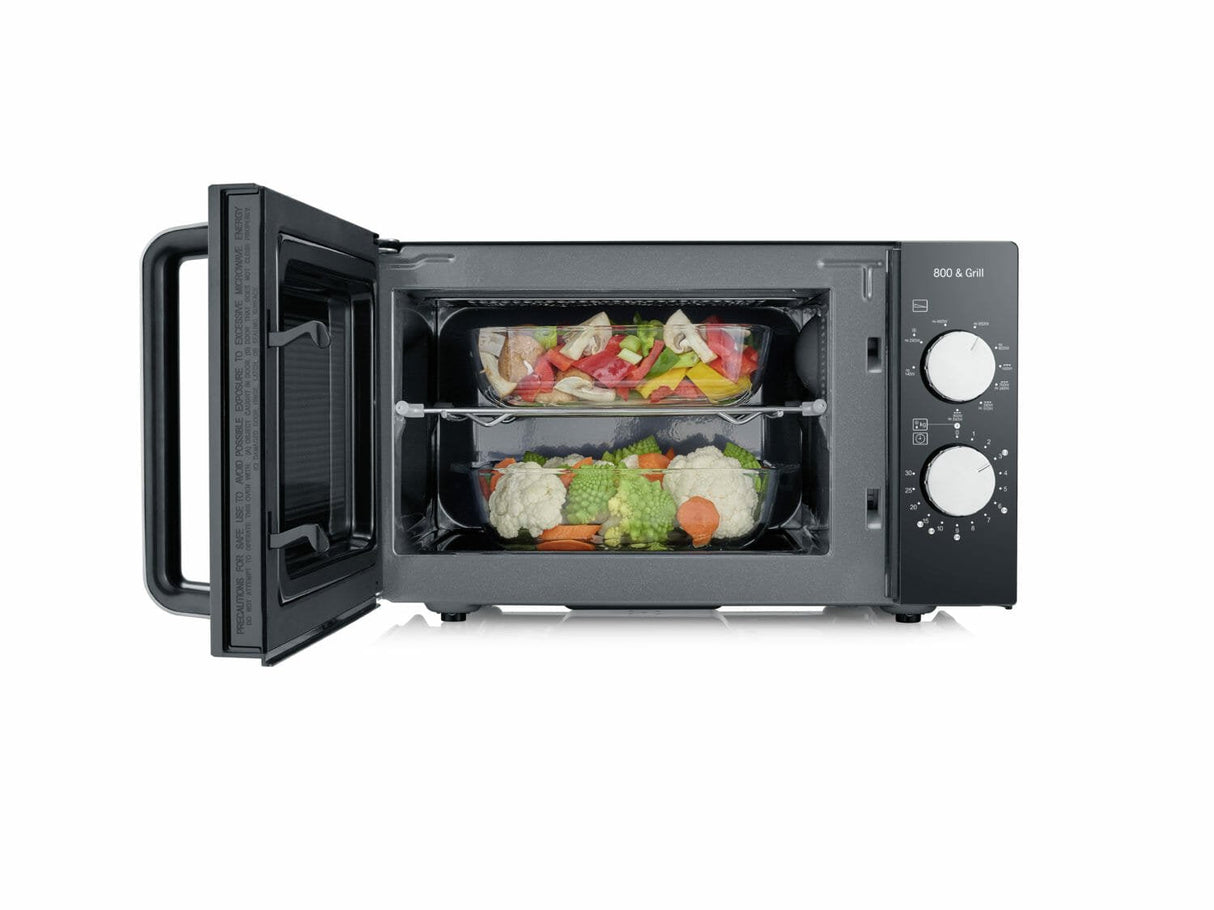 EAN 4008146037603 - Severin MW 7762 microondas Negro, Acero inoxidable Microondas con grill Encimera 20 L 800 W imagen 3