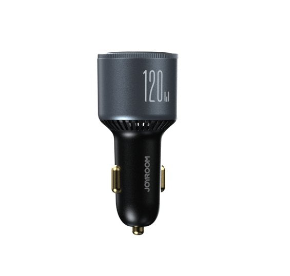 Ladowarka Samochodowa Joyroom Jr-Ccn07 120w 2xusb-C Usb-A + Kabel Usb-C 100w - Ciemnoszara