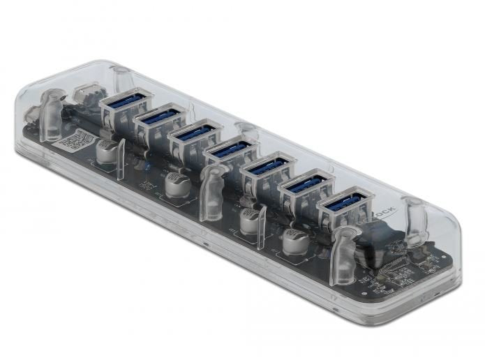 EAN 4043619640881 - DeLOCK 64088 hub de interfaz USB 3.2 Gen 1 (3.1 Gen 1) Micro-B 5000 Mbit/s Transparente imagen 2