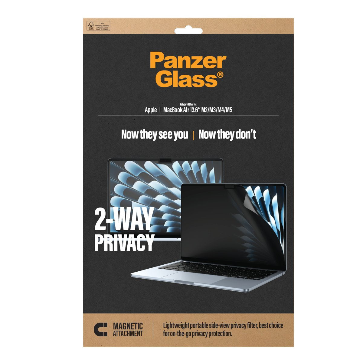Panzerglass Apple Macbook Air 13.6' Magn.2-Way Privacy Pet