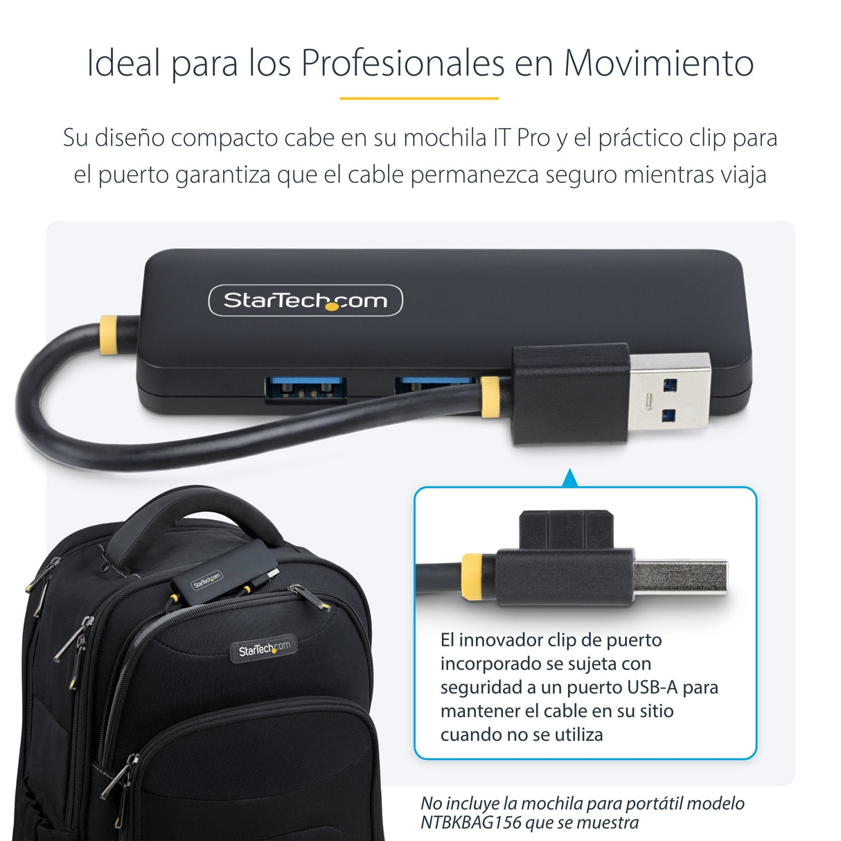 EAN 0065030912143 - StarTech.com H5A4A-USB-HUB hub de interfaz USB 3.2 Gen 1 (3.1 Gen 1) Type-A 5000 Mbit/s Negro imagen 15