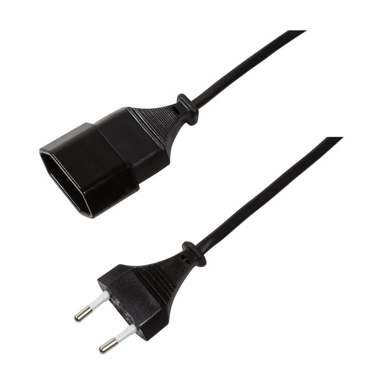 Logilink Cable Alimentacion 2xcee 7/16 1m M/H Alargo Negro Cp122