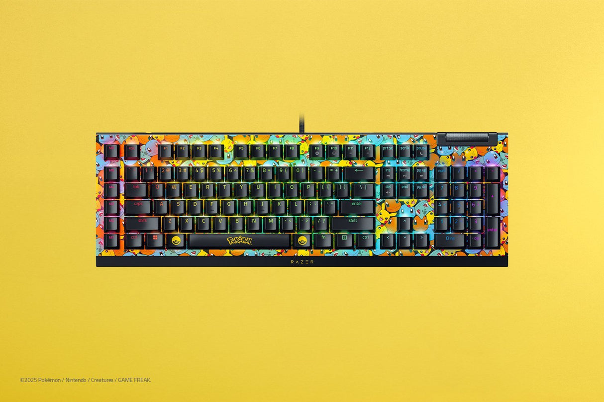 Teclado Razer Blackwidow V4 X Green Switch Pokemon Kanto Starters (Us Layout) (Rz03-04704200-R3m1)