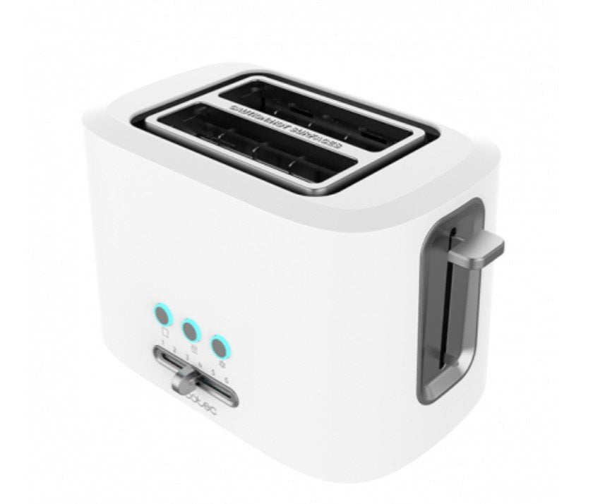 Tostadora Cecotec Toast&Taste 9000, Vertical 2 Ranuras 980w Blanco