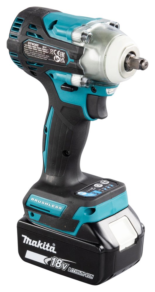 Llave De Impacto Inalámbrica Makita Dtw302z, 18 Voltios Azul/Negro, Sin Batería Ni Cargador Dtw302z