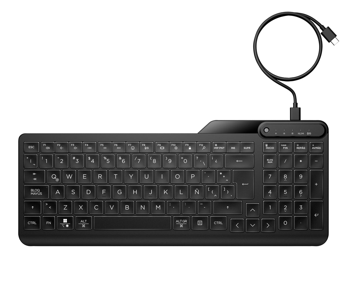 EAN 197192768549 - HP 400 Backlit Wired Keyboard teclado Hogar USB Negro imagen 8