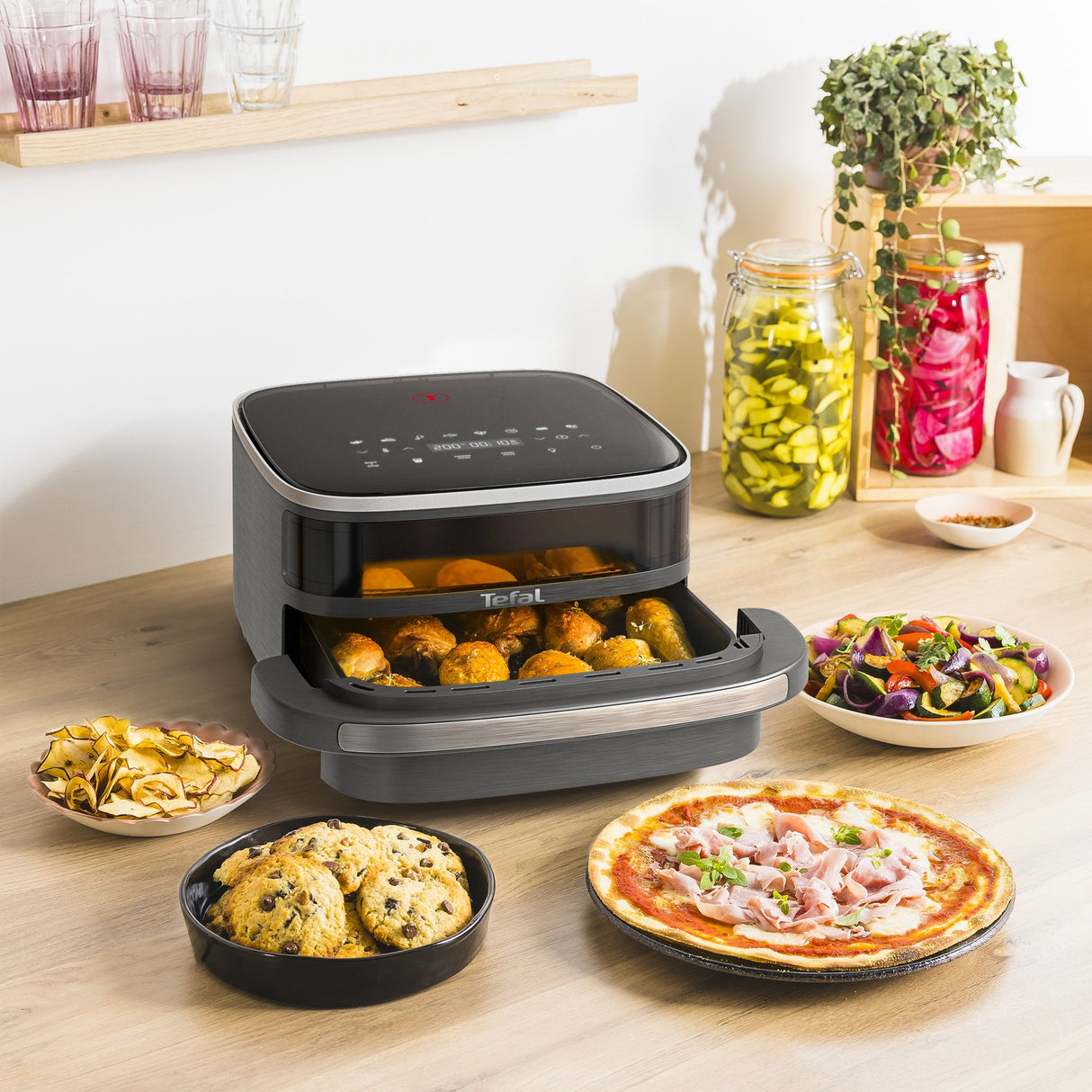 EAN 3045380026810 - Tefal Easy Fry XL Surface FW402HE0 freidora Sencillo Independiente 2200 W Freidora de aire caliente Negro imagen 5