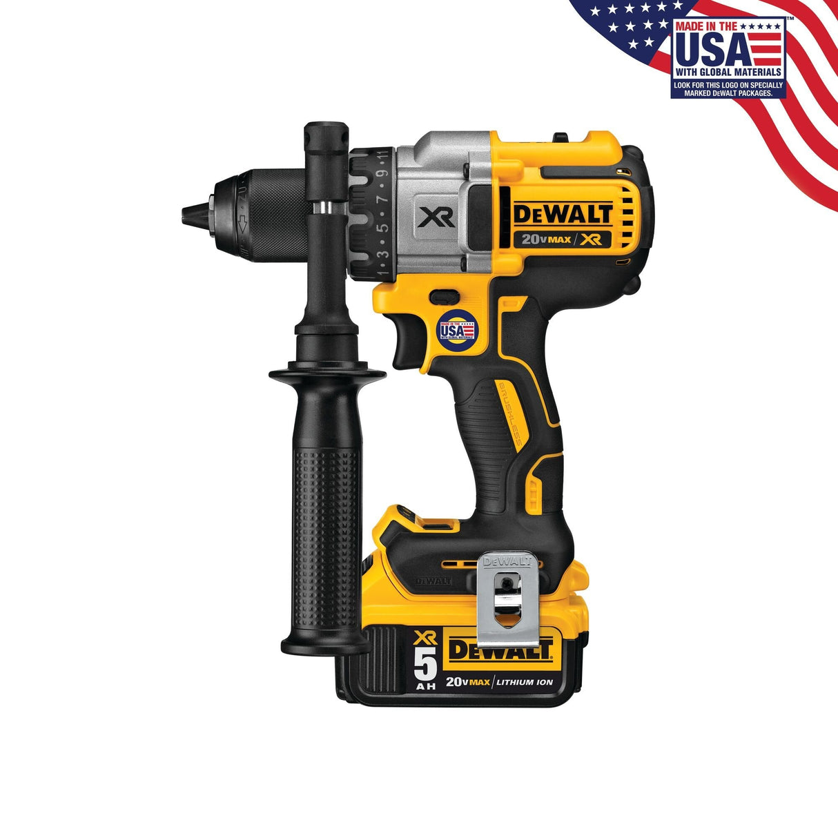 Dewalt Taladro / Atornillador Li-Ion Baterias + Cargador 18v 5ah Dcd991p2-Qw