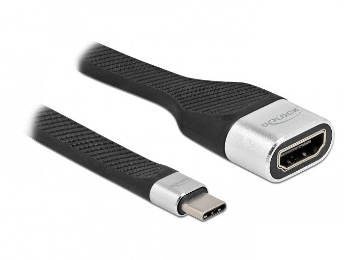 Adaptador Cable Plano Fpc De Delock Usb Type-C A Hdmi (Dp Alt Mode) 4k 60 Hz 14 Cm